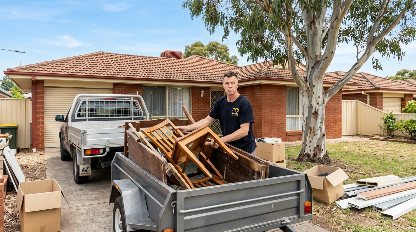 Rubbish and furniture removal at a Peninsula home